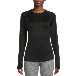 ClimateRight by Cuddl Duds Women's Grid Long Sleeve Crewneck Thermal Top